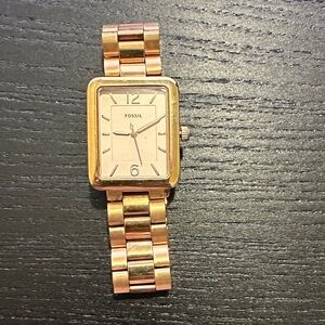 Fossil Rose Gold Square Watch ES4156 (Rose Gold)